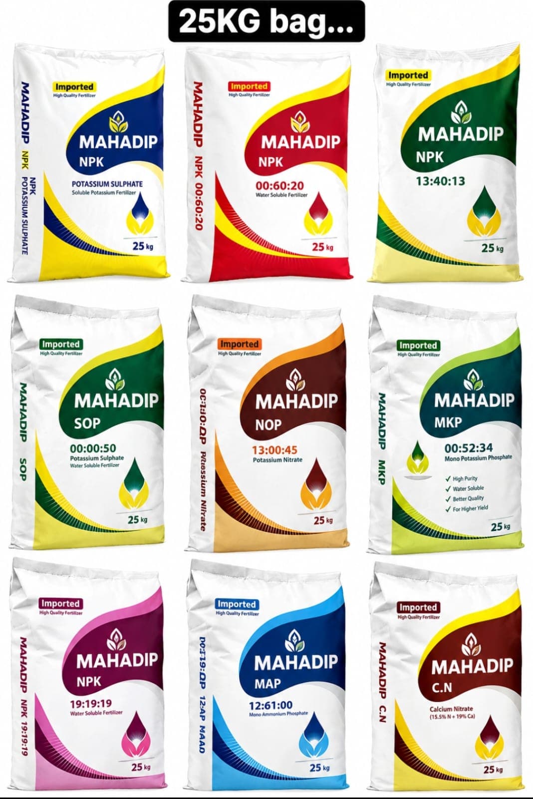 100% Water Soluble Fertilizers (NPK Range)